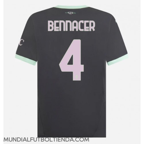 Camiseta AC Milan Ismael Bennacer #4 Tercera Equipación Replica 2024-25 mangas cortas